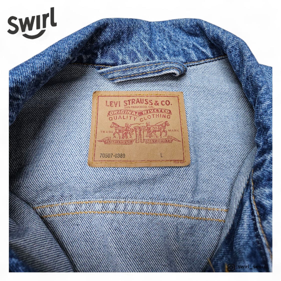 90s Levis usa made 3rd trucker jacket 상품이미지7