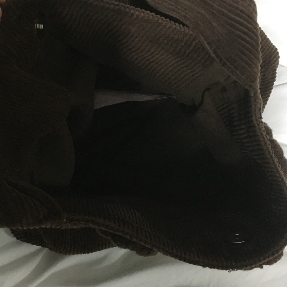 minga london 밍가런던 멜로디 크로셰 코듀로이 백 브라운 상품이미지4