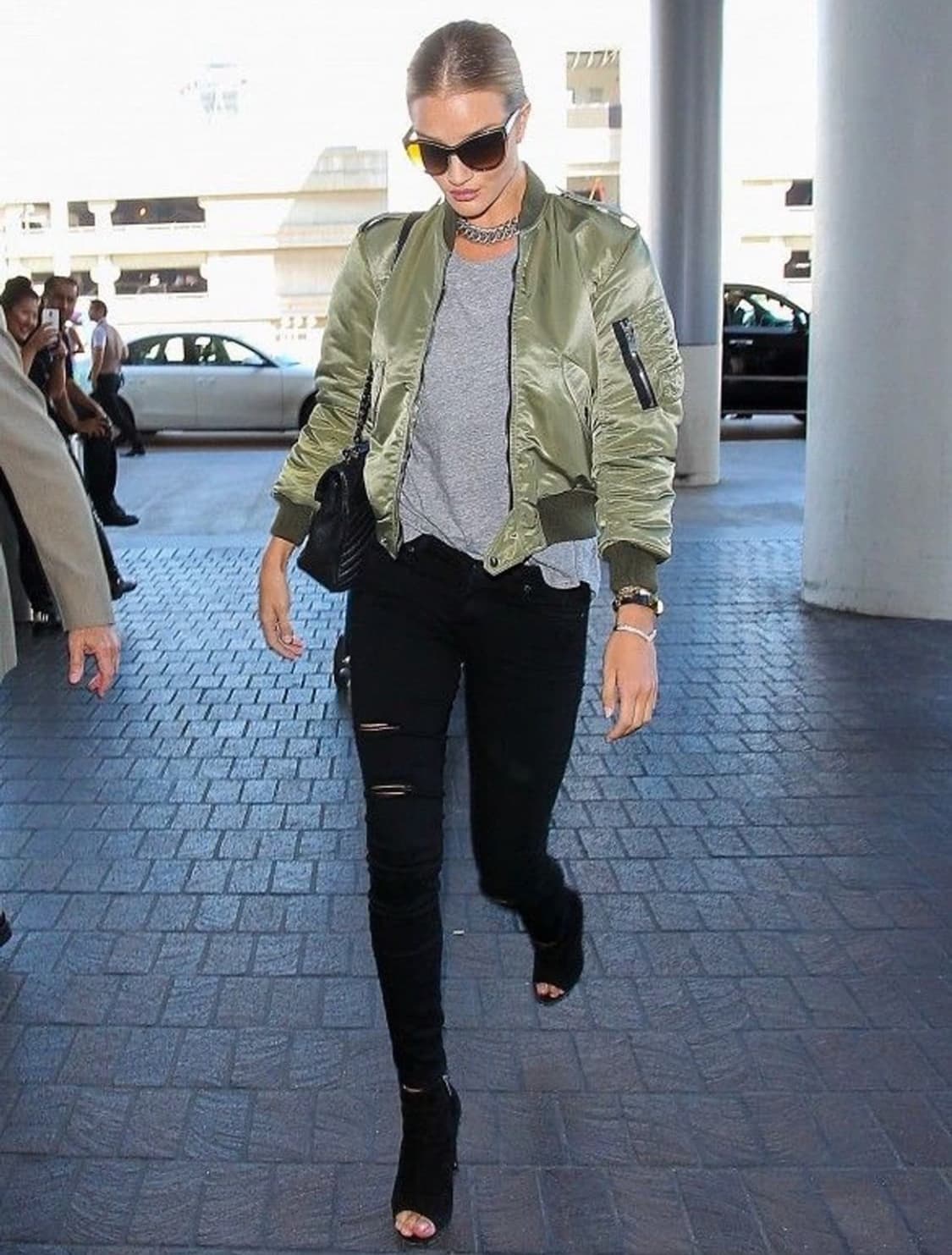 생로랑 카키 봄버자켓 상품이미지7