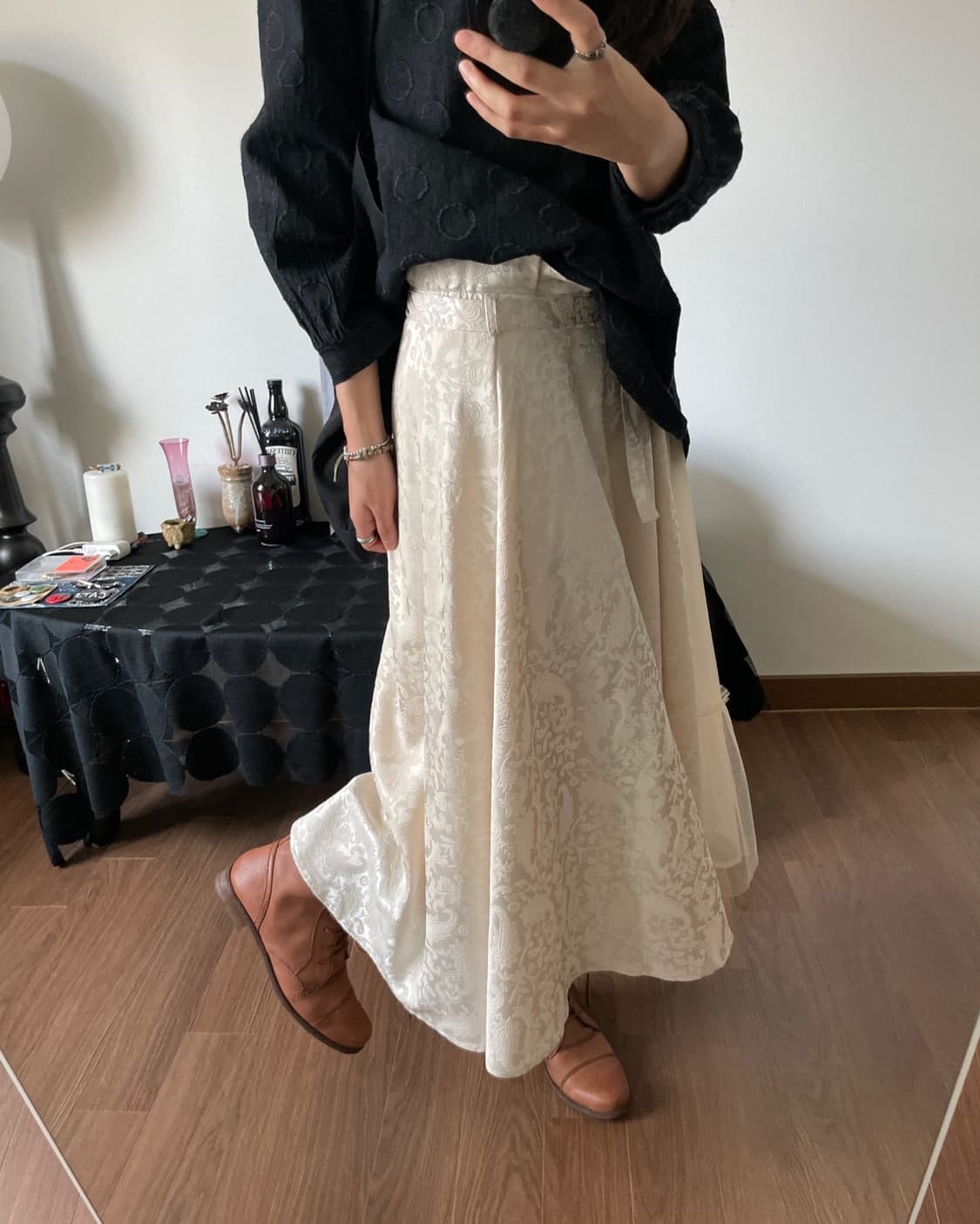 Jacquard long skirt 상품이미지10