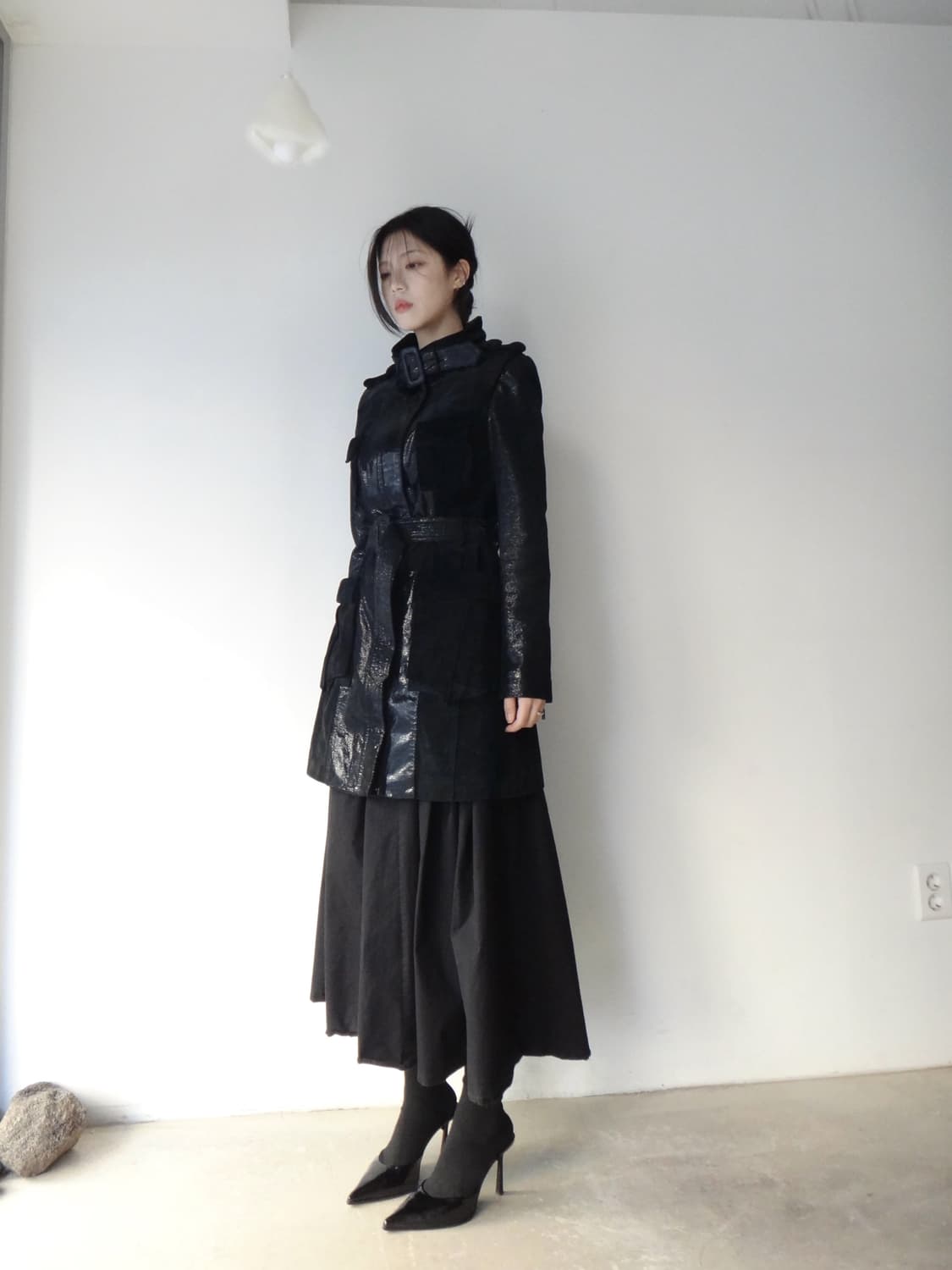 VERO MODA Crack hunter leather jacket 상품이미지5