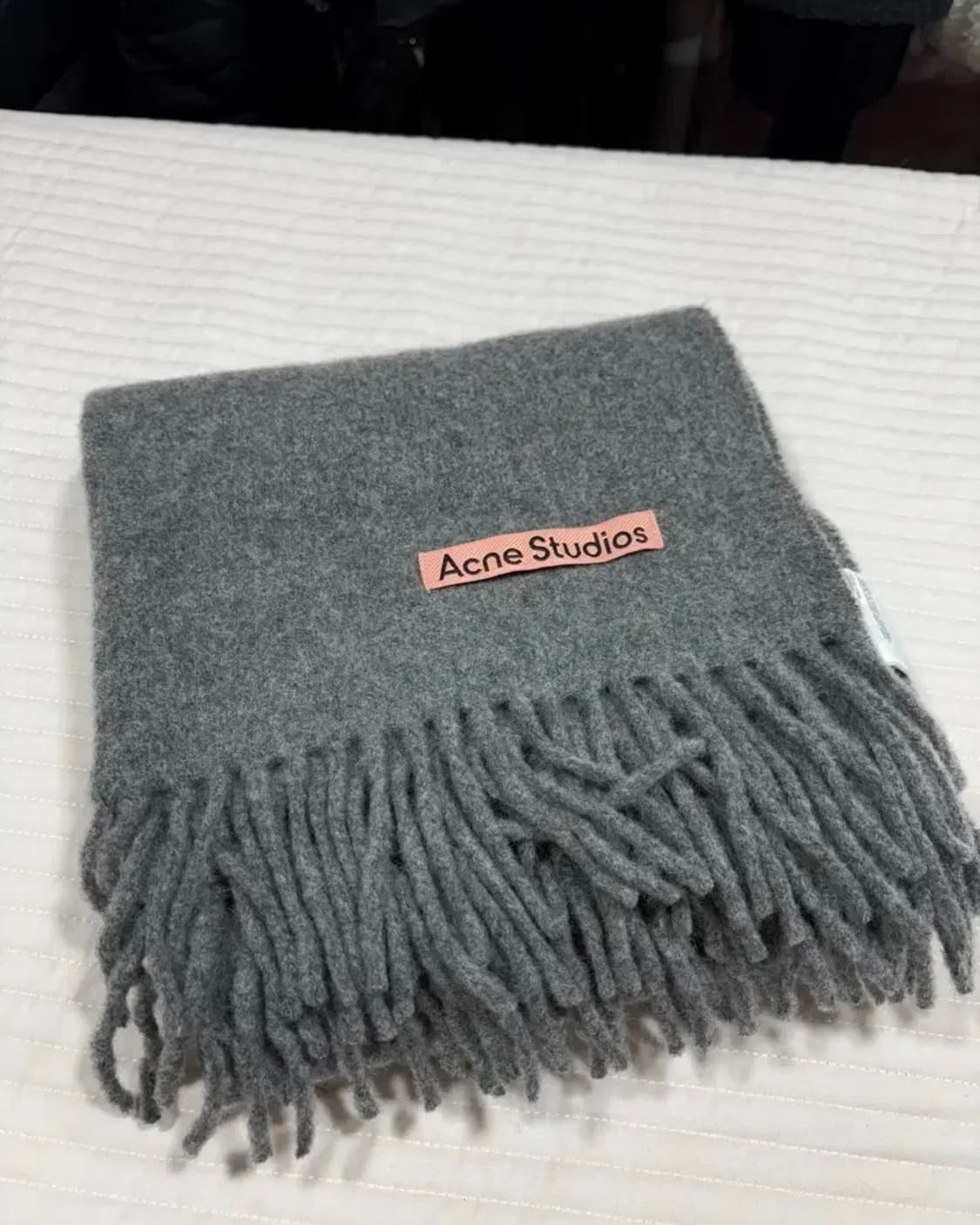 아크네 스튜디오 울 스카프 그레이 멜란지 새상품 상품이미지2