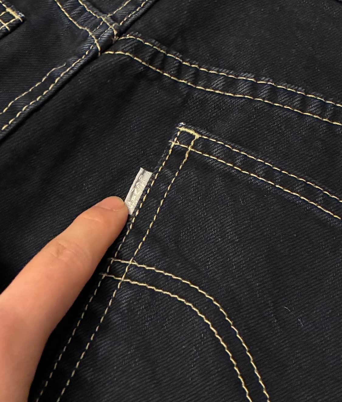 (30~31)00s Levis 리바이스 실버탭 루즈핏 흑청 데님 청바지 상품이미지7