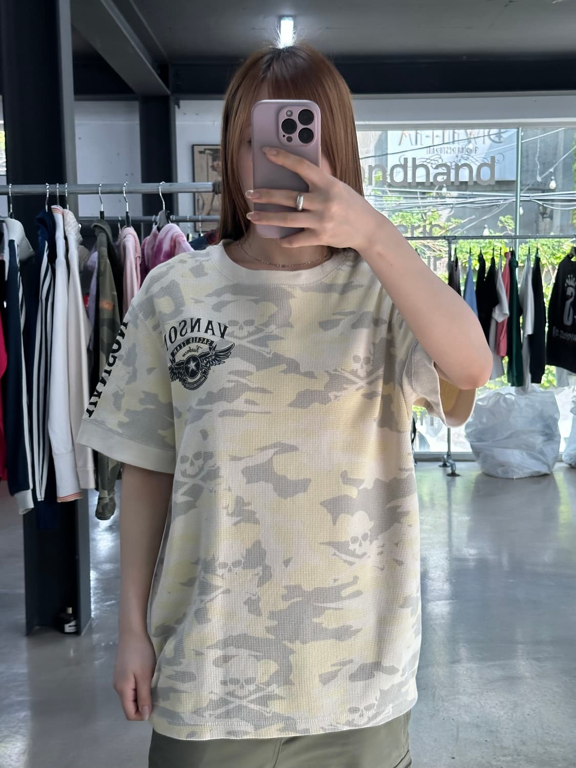 벤슨 스컬본카모 와플 반팔링거티 바닐라그레이 상품이미지2