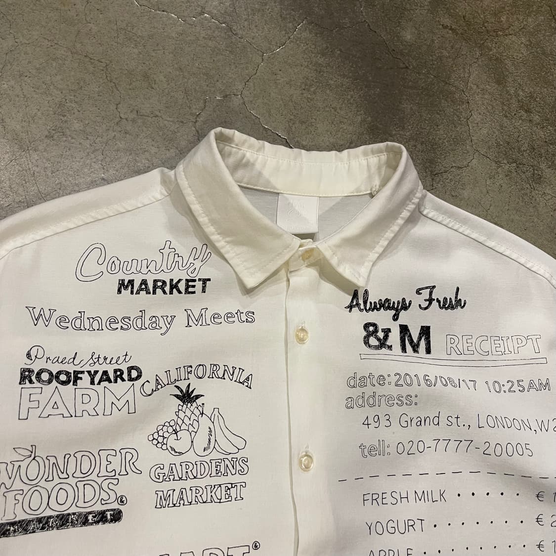 rivet&surge 화이트나염 1/2셔츠  상품이미지4