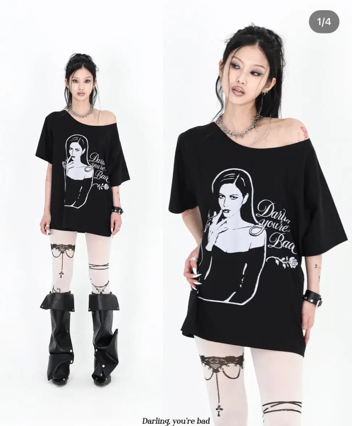 달링유어배드 SMOKING ROSE TEE  상품이미지1