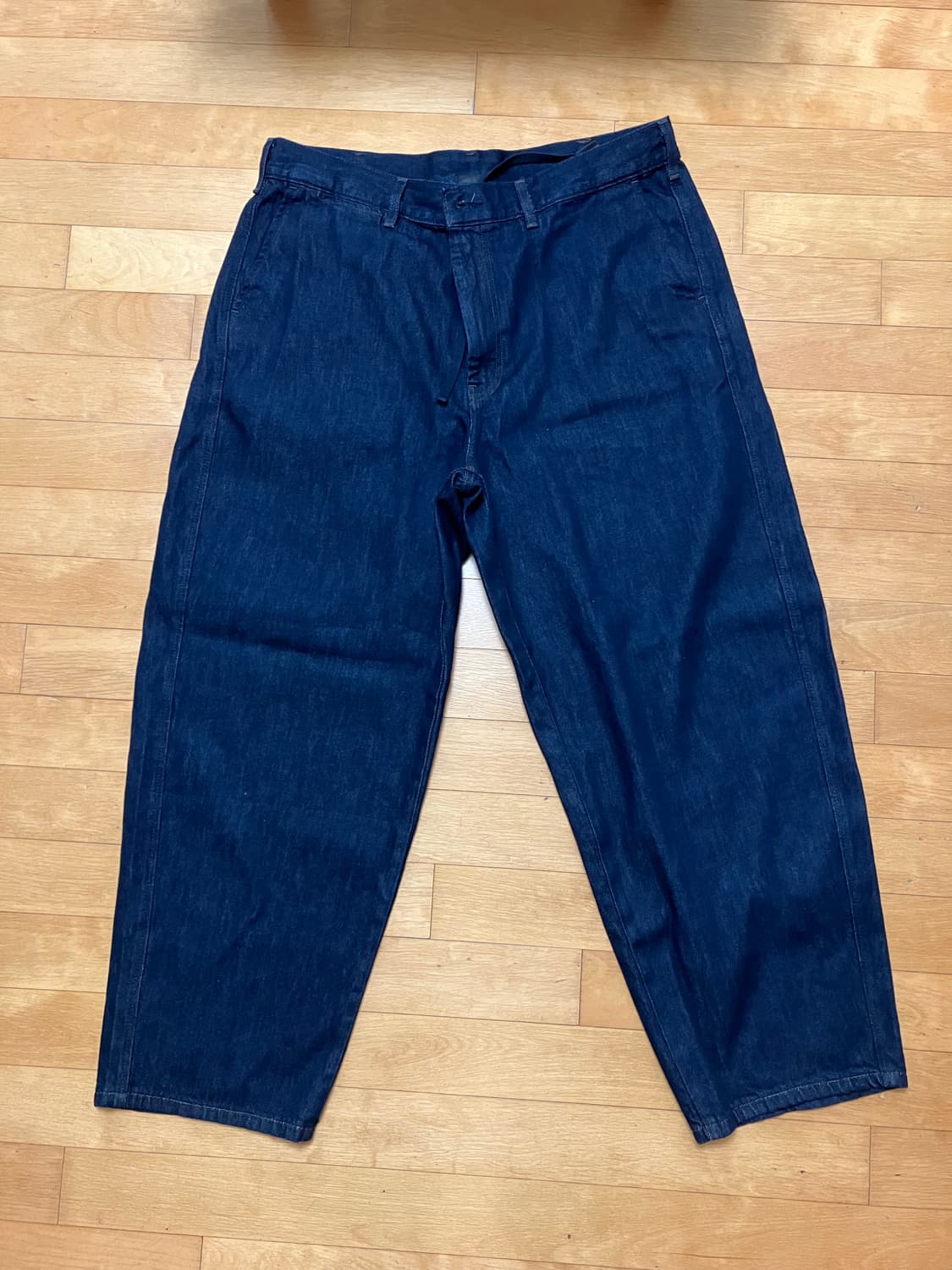 유니클로 와이드테이퍼드진 XL 진청 상품이미지2