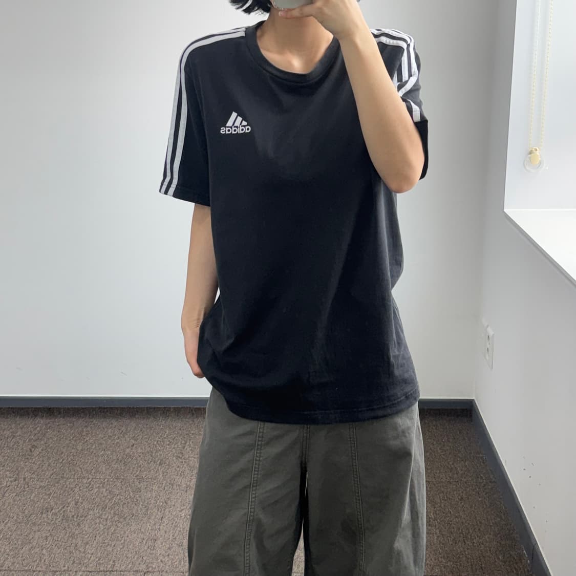 Adidas 아디다스 트랙탑 블랙 반팔  상품이미지1