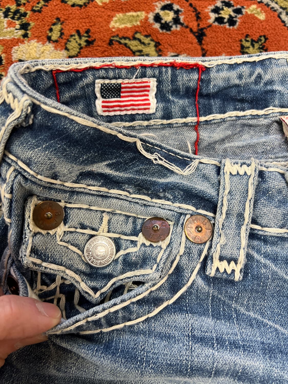 [24] 트루릴리전 조이 슈퍼 티 부츠컷 플레어진 데님팬츠 상품이미지5