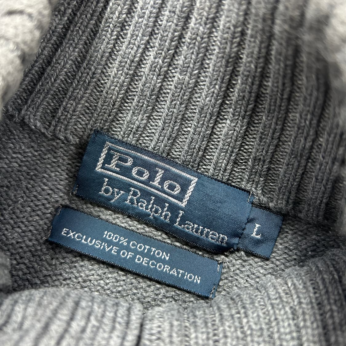 폴로 코튼 버튼업 니트(L) 상품이미지2