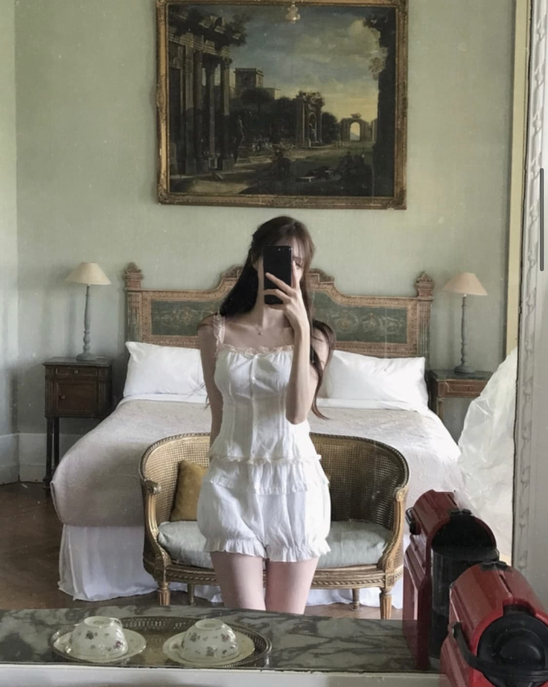 [라벨르블랑] 멜르 핀턱  슬리브리스 + 파자마 팬츠 상품이미지1