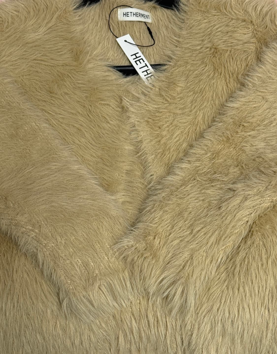 헤더먼트 테디 가디건 카멜 상품이미지3