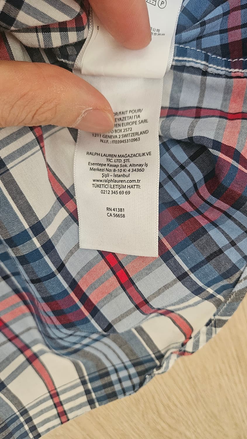 폴로랄프로렌 체크셔츠 m 상품이미지4