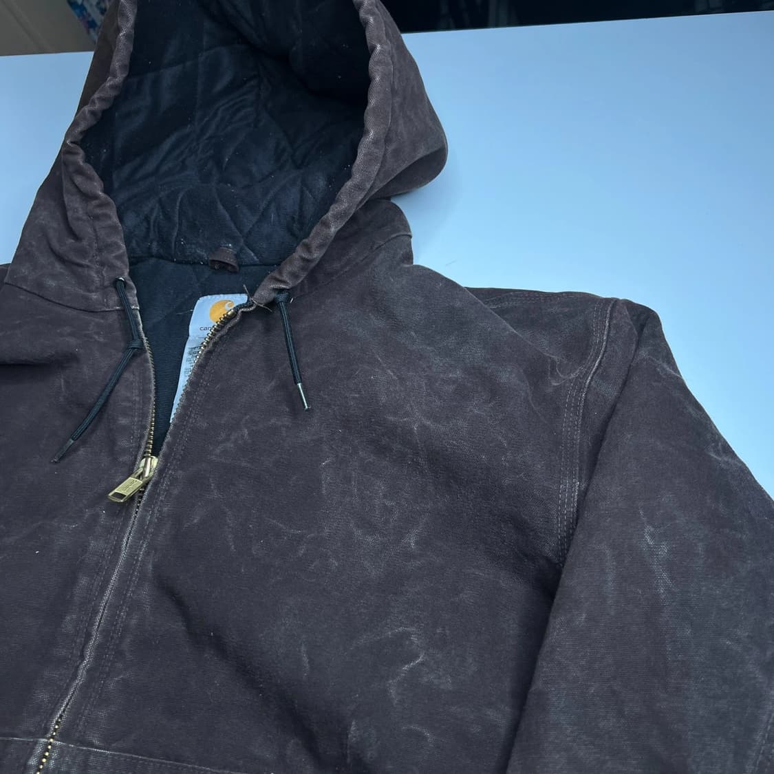 칼하트 J130 후드집업 자켓 브라운 2XL 상품이미지7