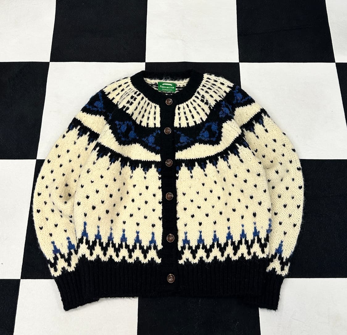 Heidi Alpaca Nordic Cardigan (Ivory) 상품이미지2