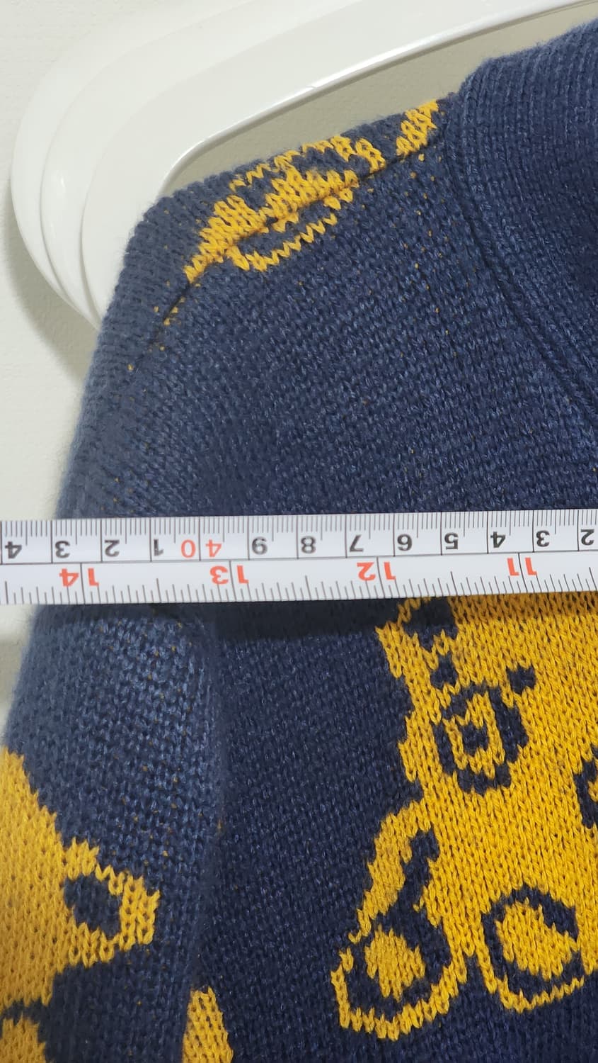 구찌 스타일 곰돌이 패턴 가디건 상품이미지8