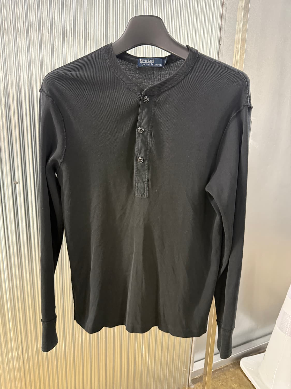 폴로 랄프로렌 블랙 헨리넥 롱슬리브 L 상품이미지2