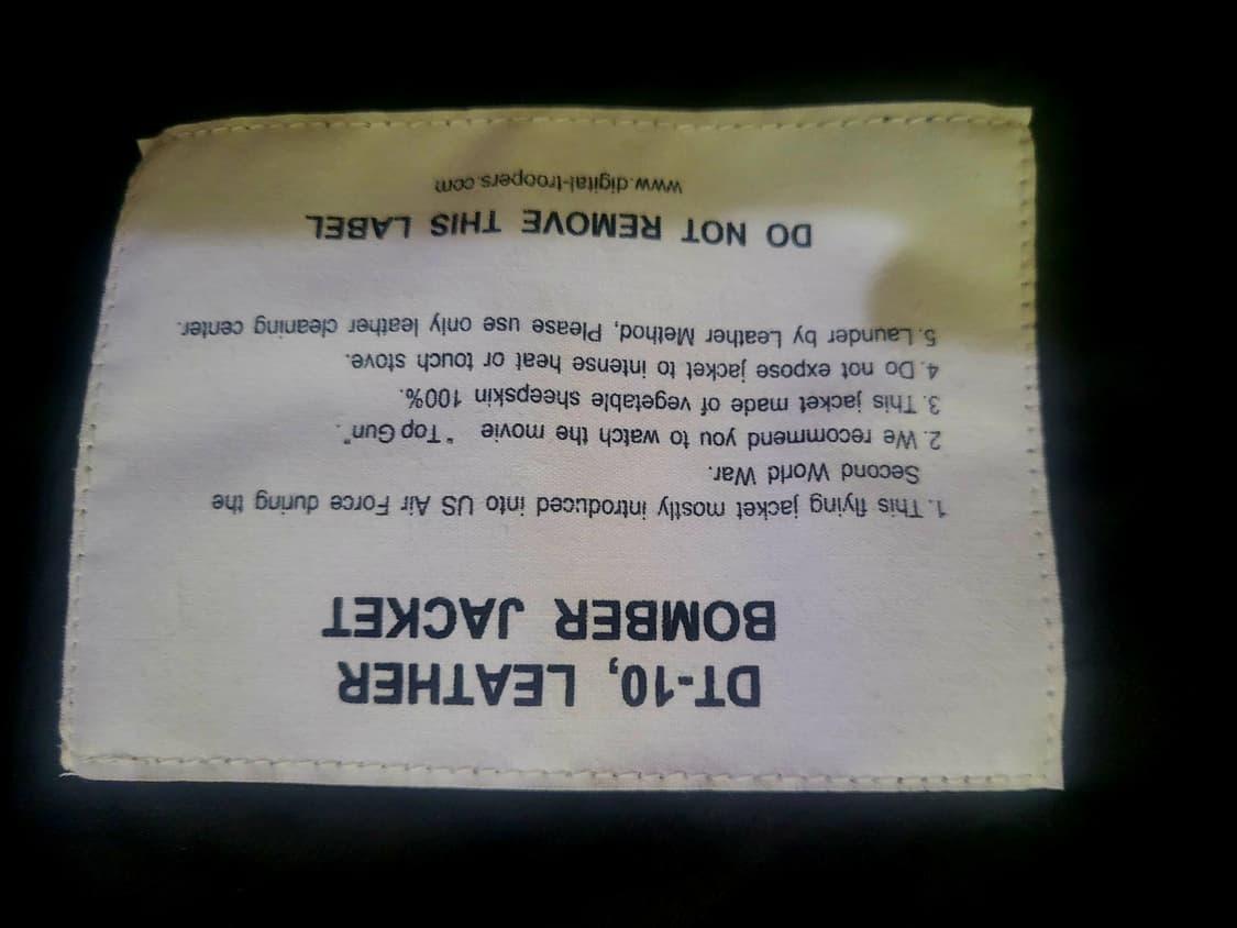[미착용  새상품] 옴부르노  양가죽 항공 봄버 레더자켓 상품이미지9
