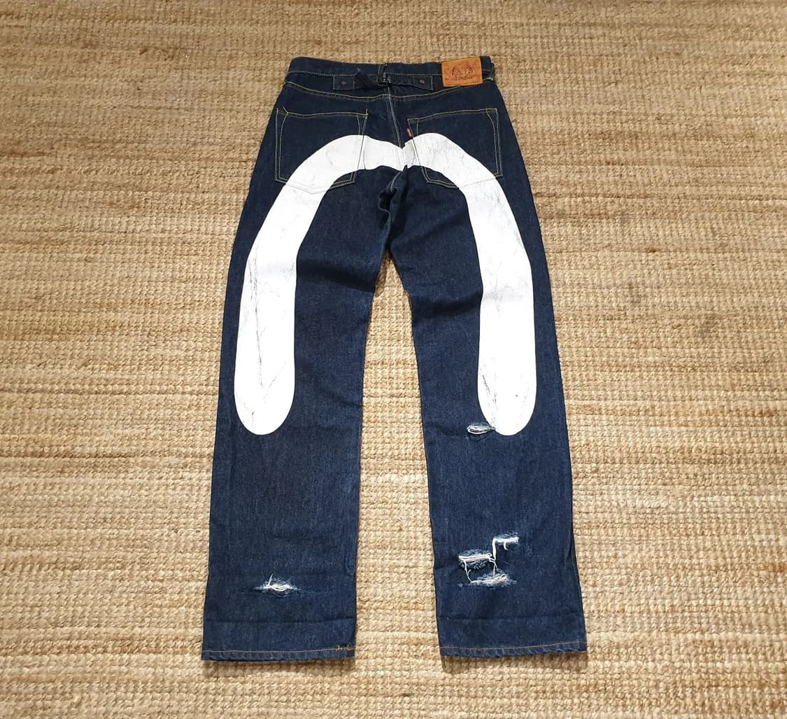 에비수 빅 로고 힌치백 데님 팬츠 상품이미지1