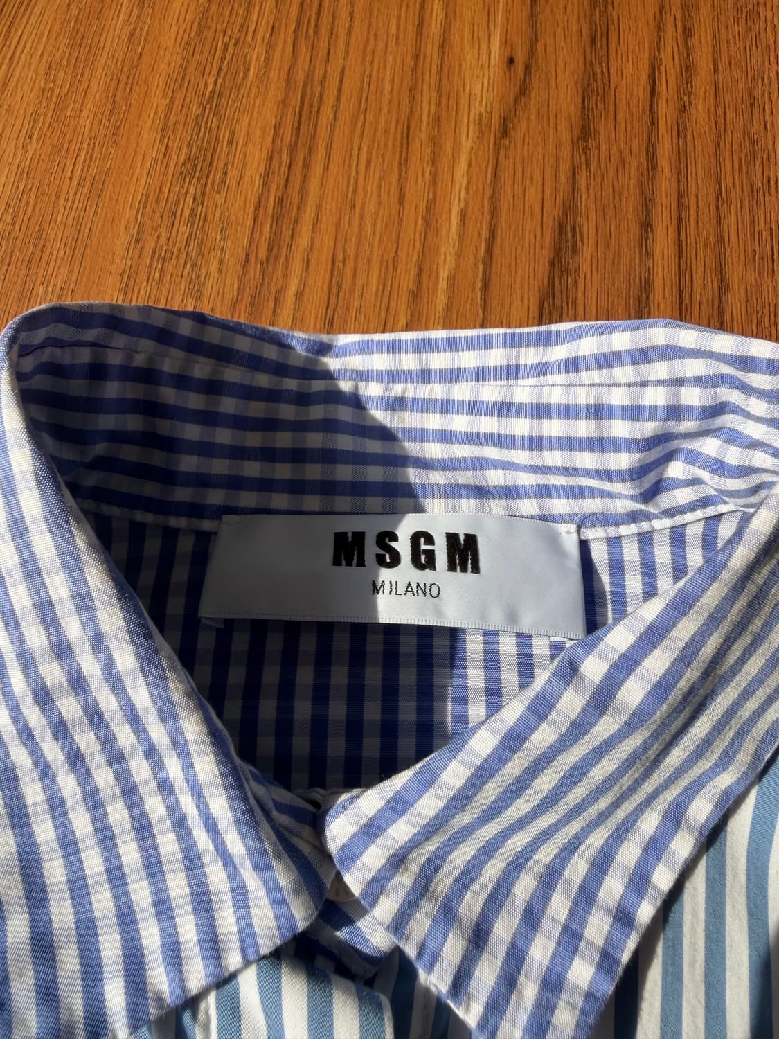 MSGM 믹스 프릴 스트라이프 오버 셔츠 상품이미지7