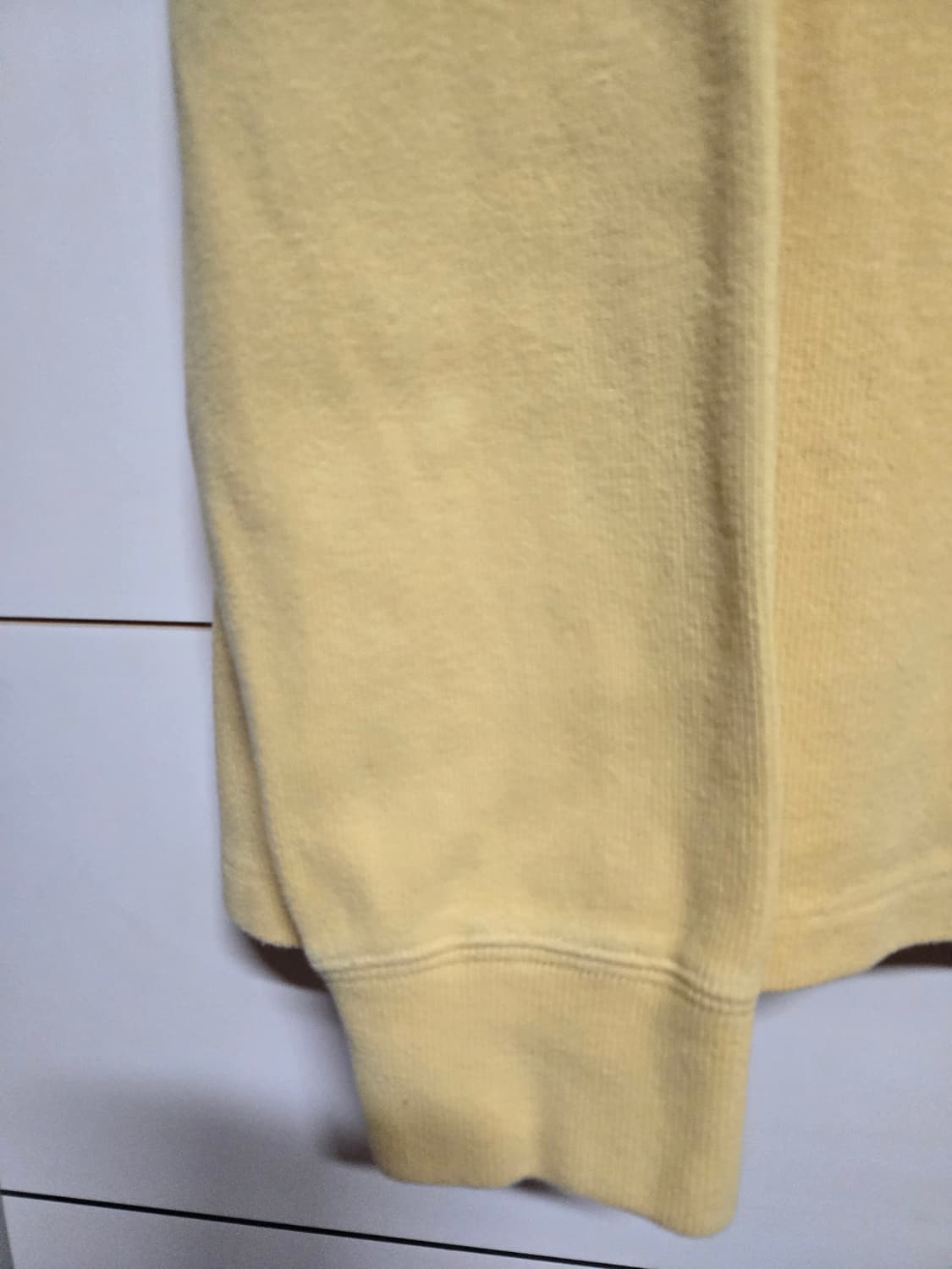 폴로 랄프로렌 남성 엘로우 코튼 반집업 니트 상품이미지3