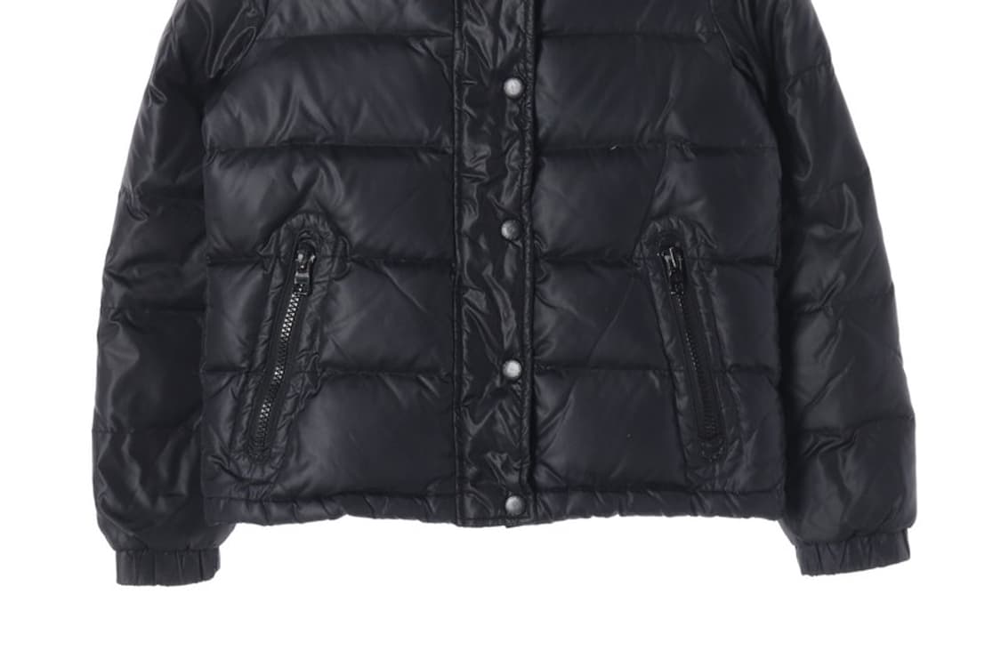 헤누스 에드윈 올블랙 유광 숏패딩 S 상품이미지5