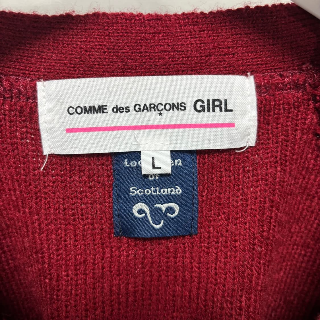 L) 꼼데가르송 걸 가디건 스코틀랜드 에디션 상품이미지3