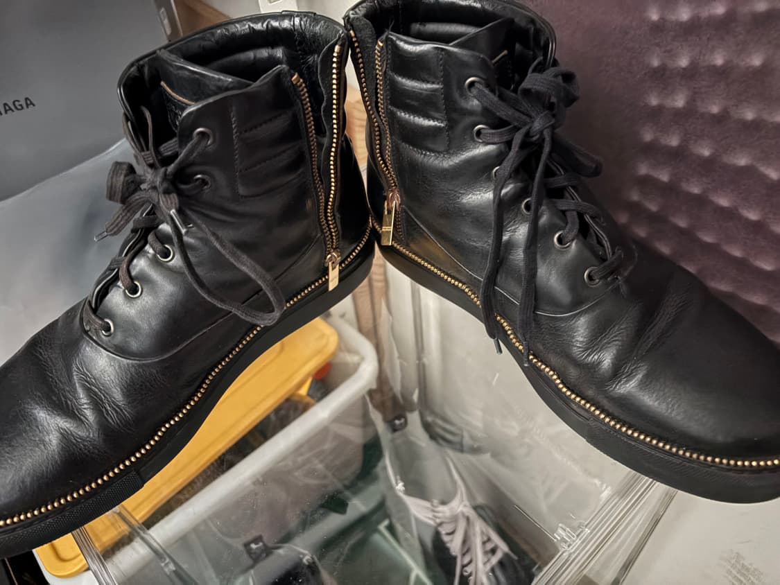 alexander mcqueen 레더지퍼 하이탑 상품이미지1