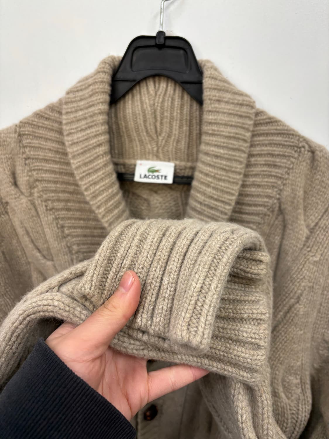 라코스테 울 꽈배기 가디건 상품이미지4