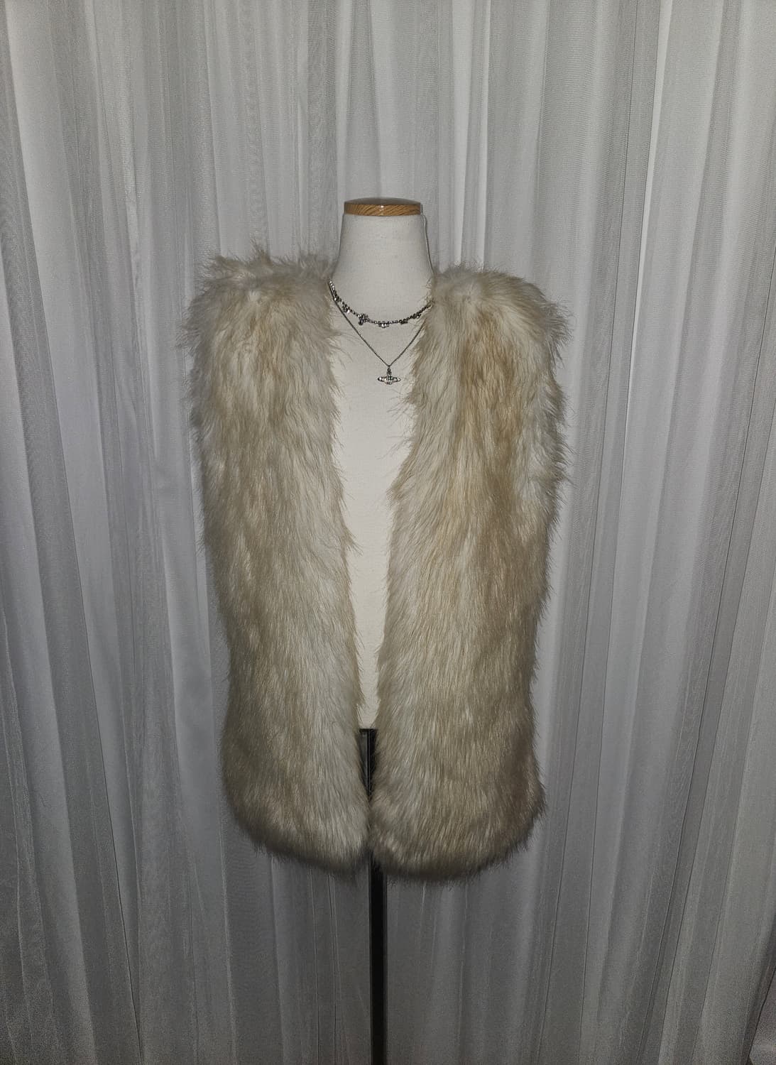 빈티지 히메 로걀 퍼 베스트 상품이미지1