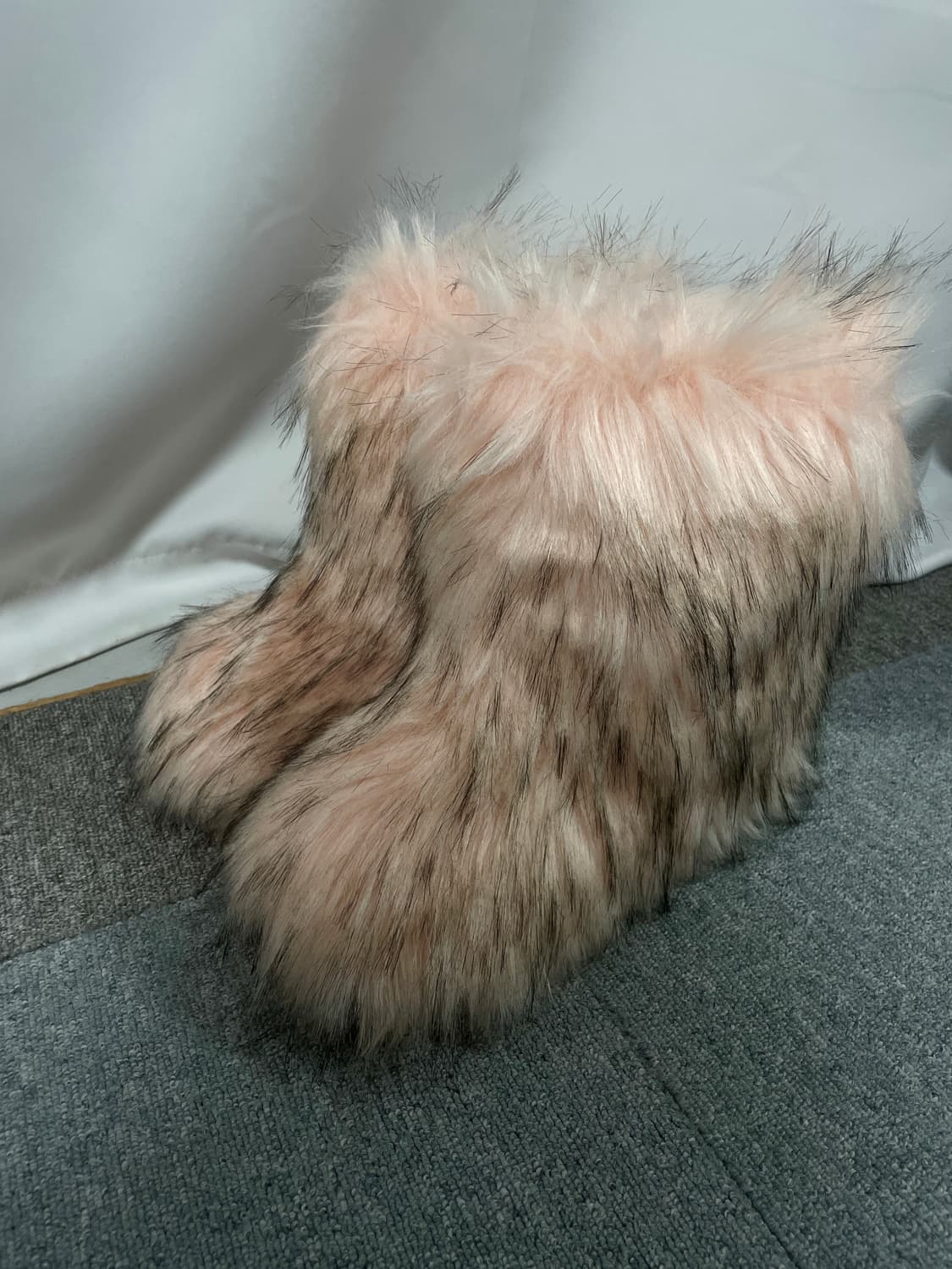 Y2k 핑크 퍼 부츠 에스키모 털 부츠 230-235 상품이미지2