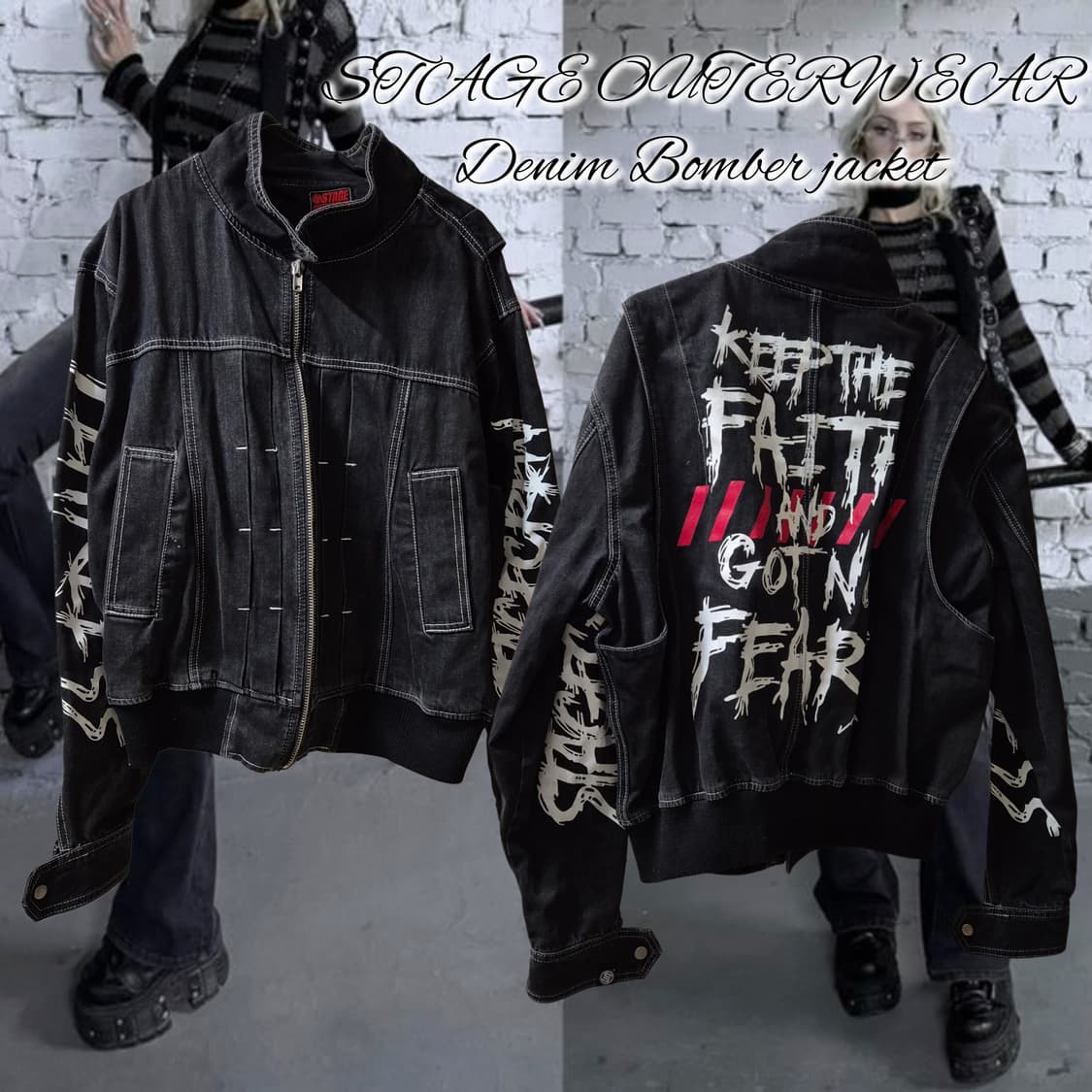 STAGE OUTERWEAR Denim Bomber jacket 상품이미지1