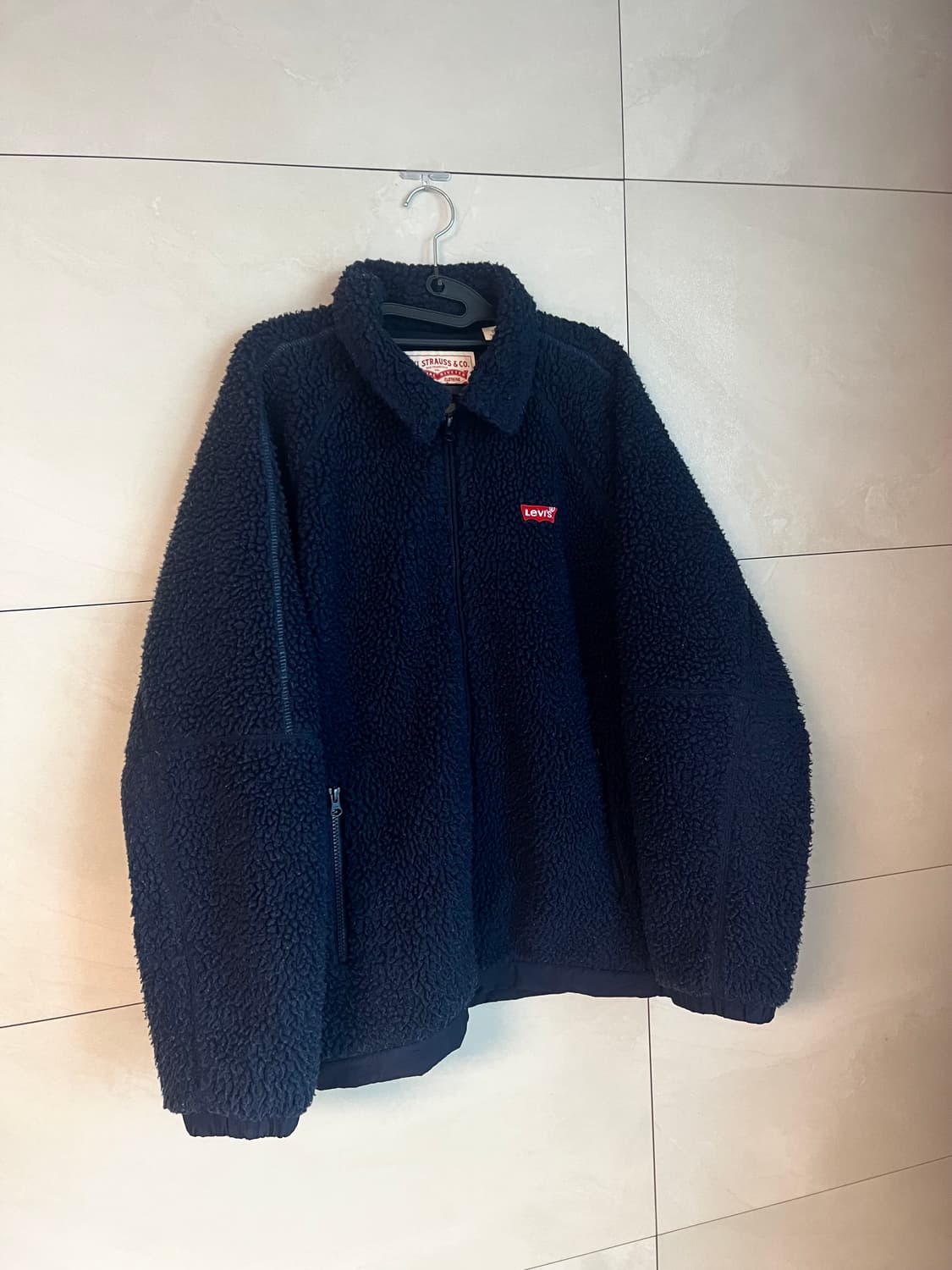 리바이스 네이비 뽀글이 플리스 자켓 (L size) 상품이미지2