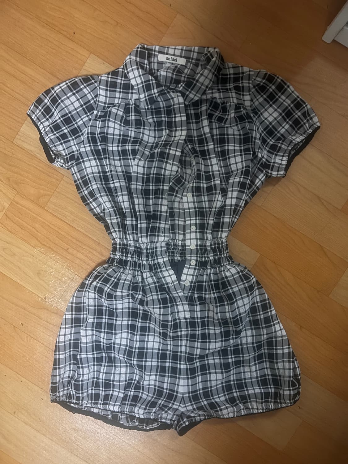 빈티지 체크 롬퍼 상품이미지1