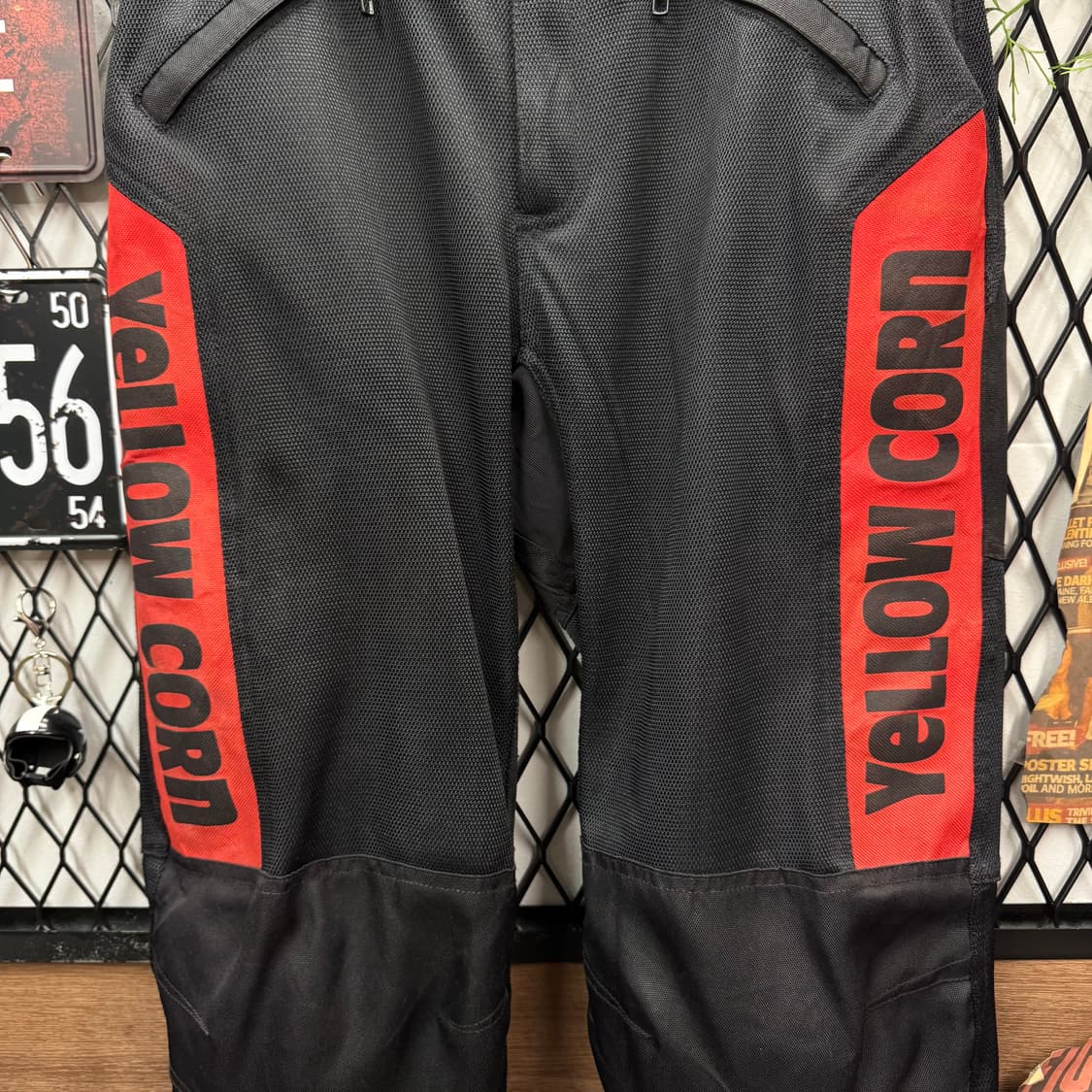 00s 옐로우 콘 모터스포츠 라이딩 팬츠 사이드 로고 포인트 레드 상품이미지5