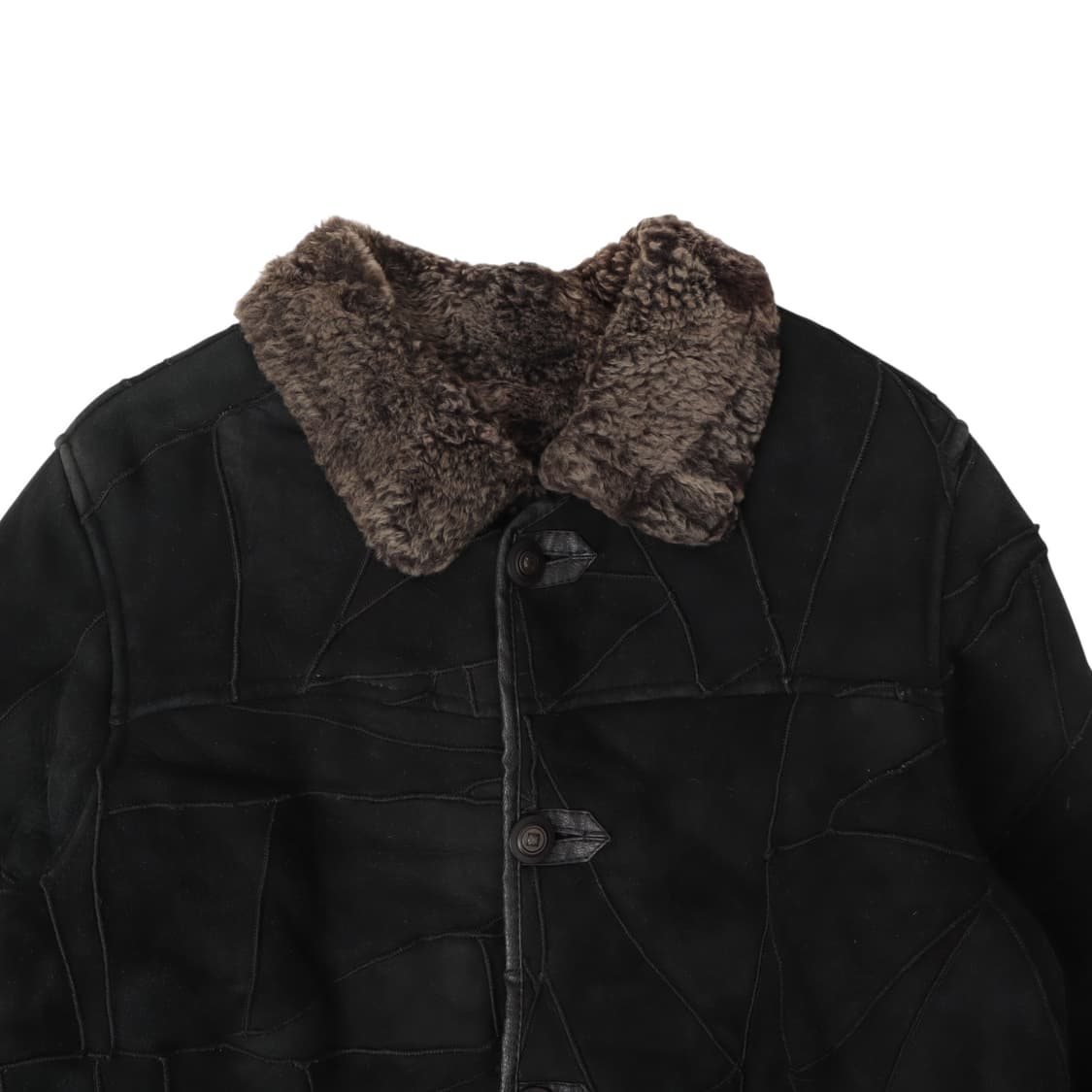 Vtg 빈티지 패치워크 램스킨 무스탕 상품이미지2