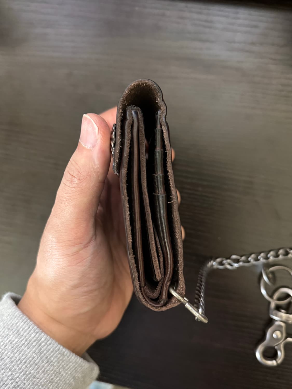 RRL 콘초 레더 체인 월렛 상품이미지6