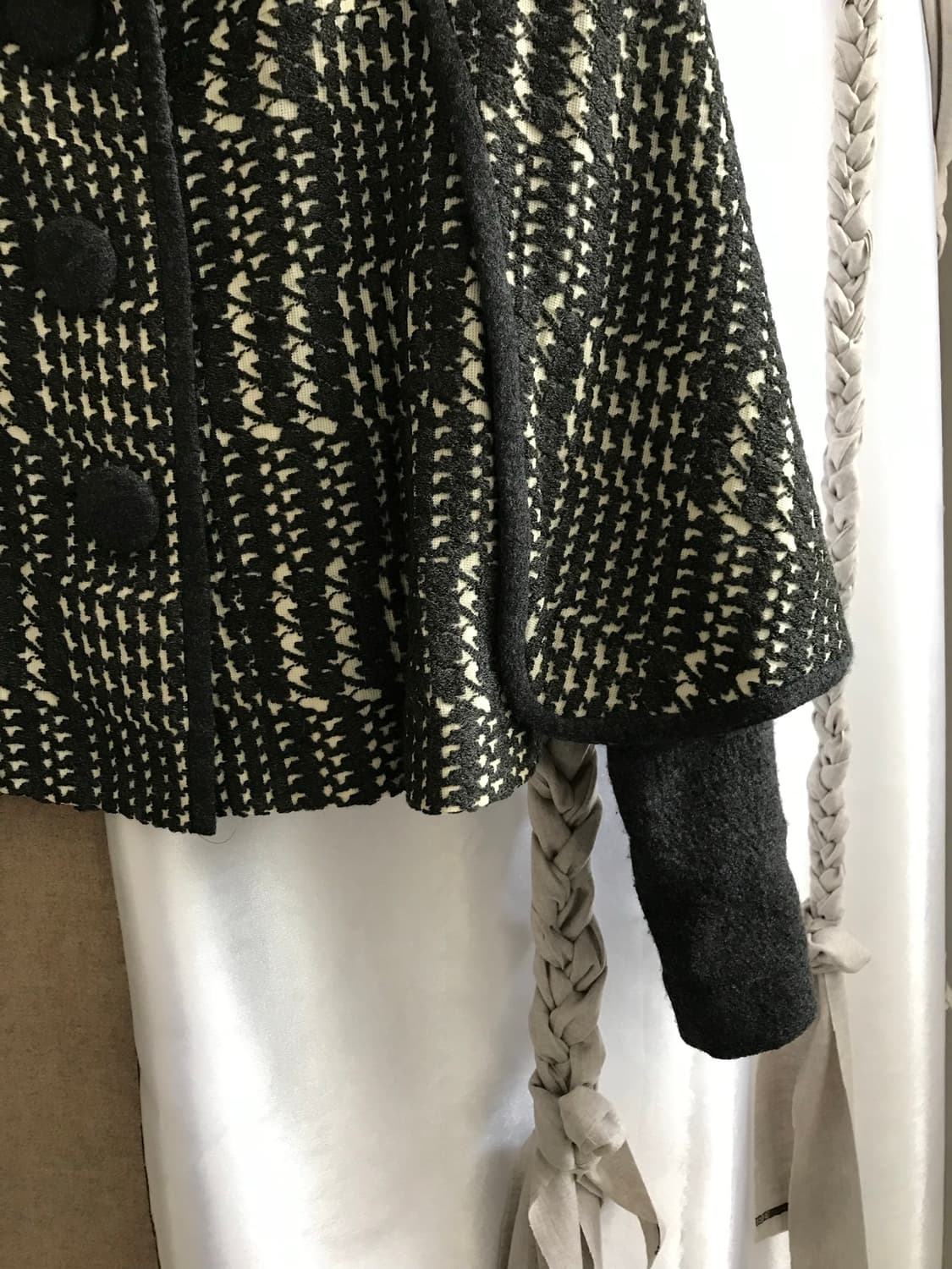 vintage pattern wool cape jacket 상품이미지8