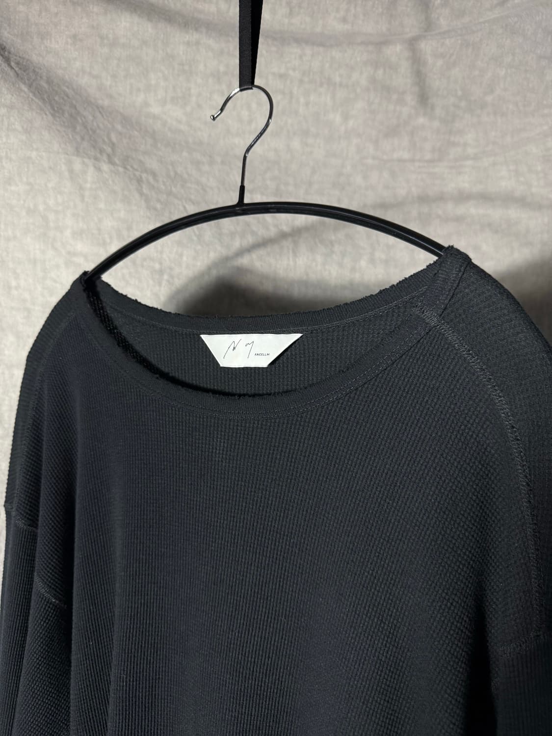 ancellm Distressed Thermal Knit Longslee 상품이미지5
