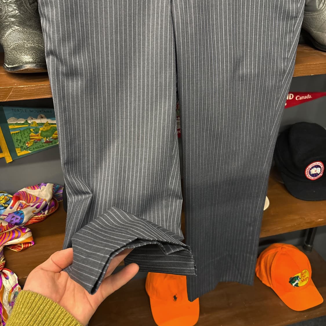 버버리 블랙라벨 SUPER 100's 실크울 스트라이프 수트셋업 N617 상품이미지9