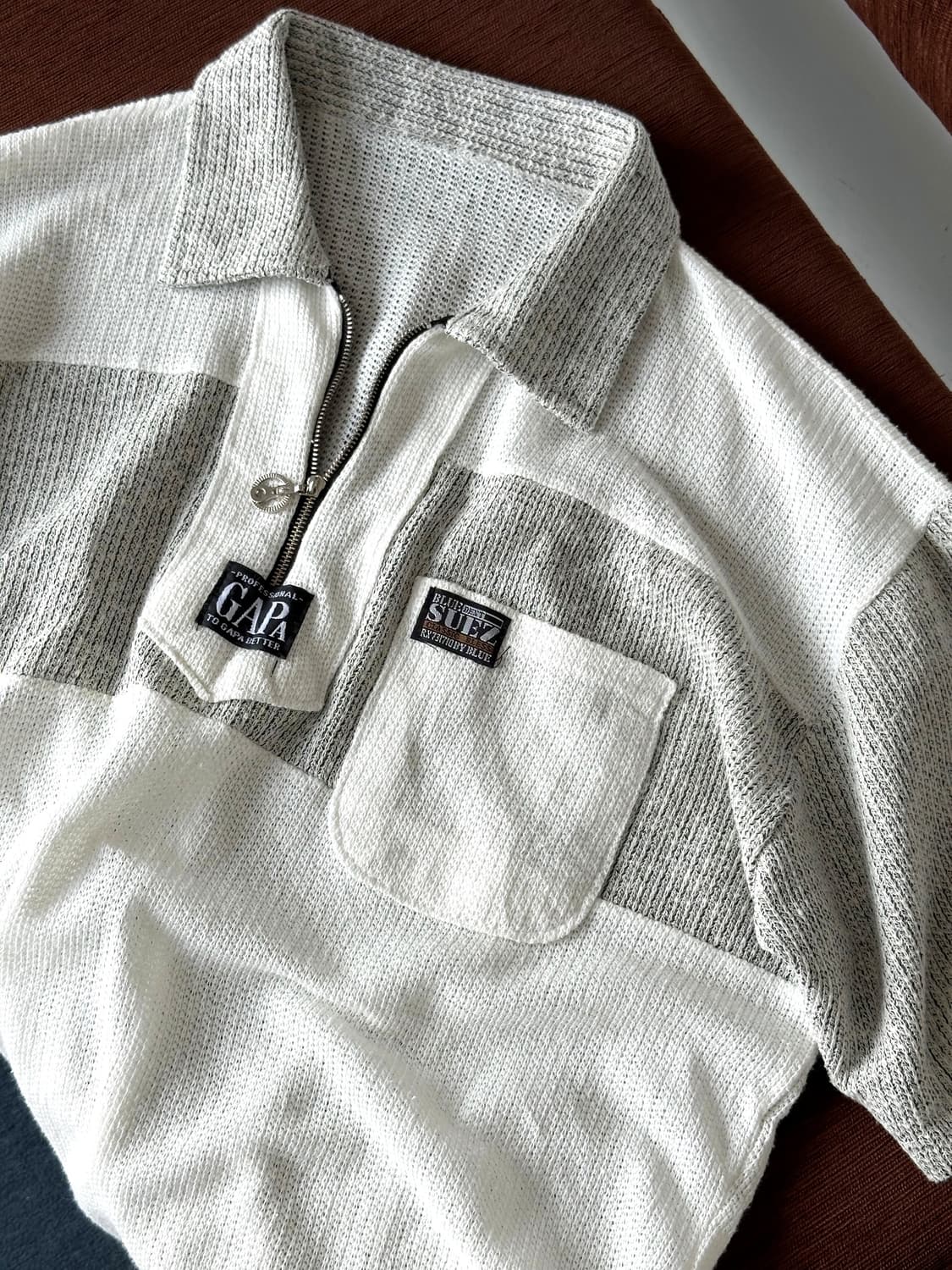 Loose gauge knit fabric polo tee 상품이미지1