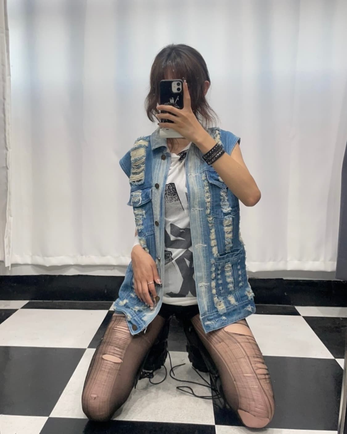 🎸데미지 데님 베스트🎸 상품이미지2