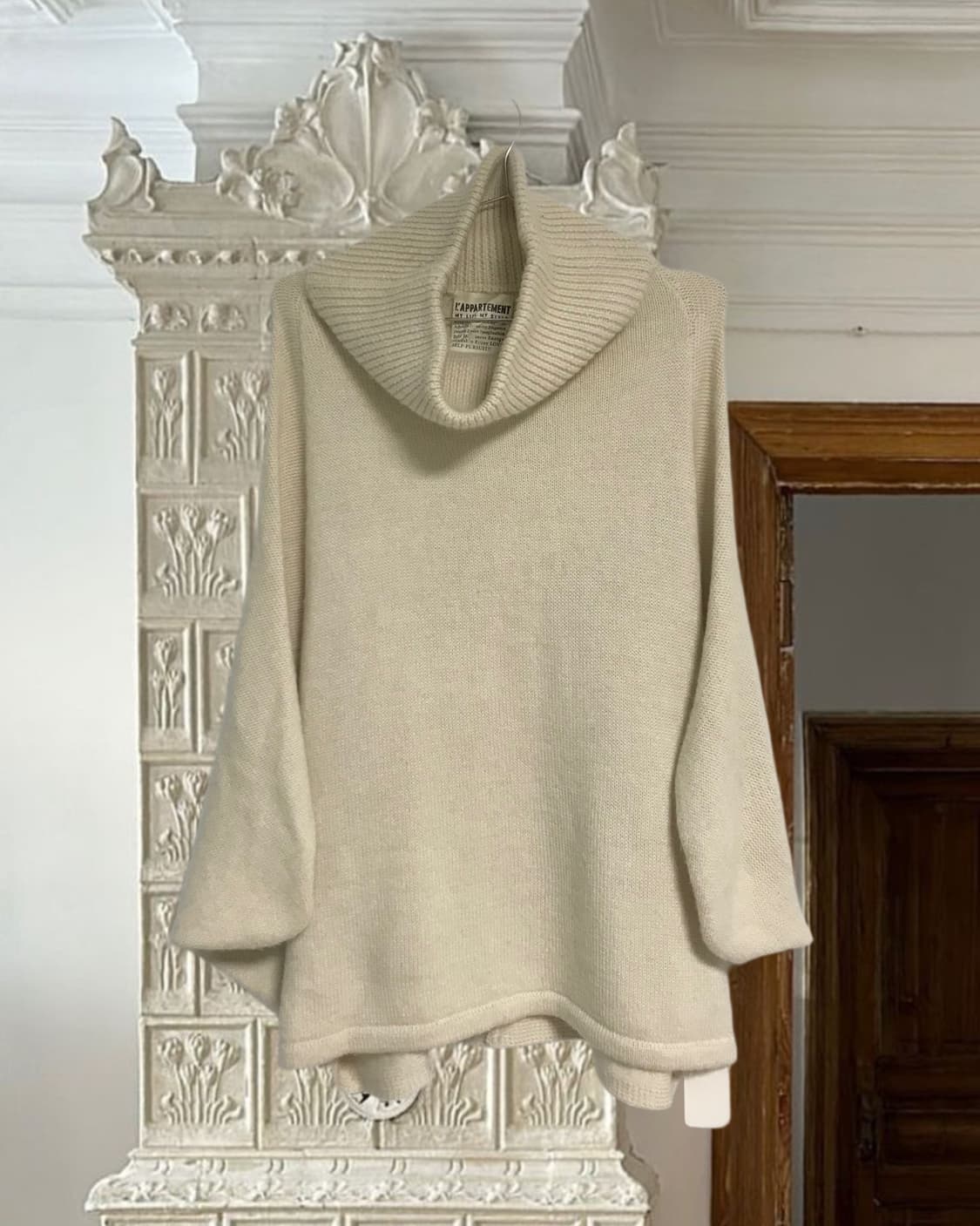 vintage turtle neck cape knit 상품이미지6