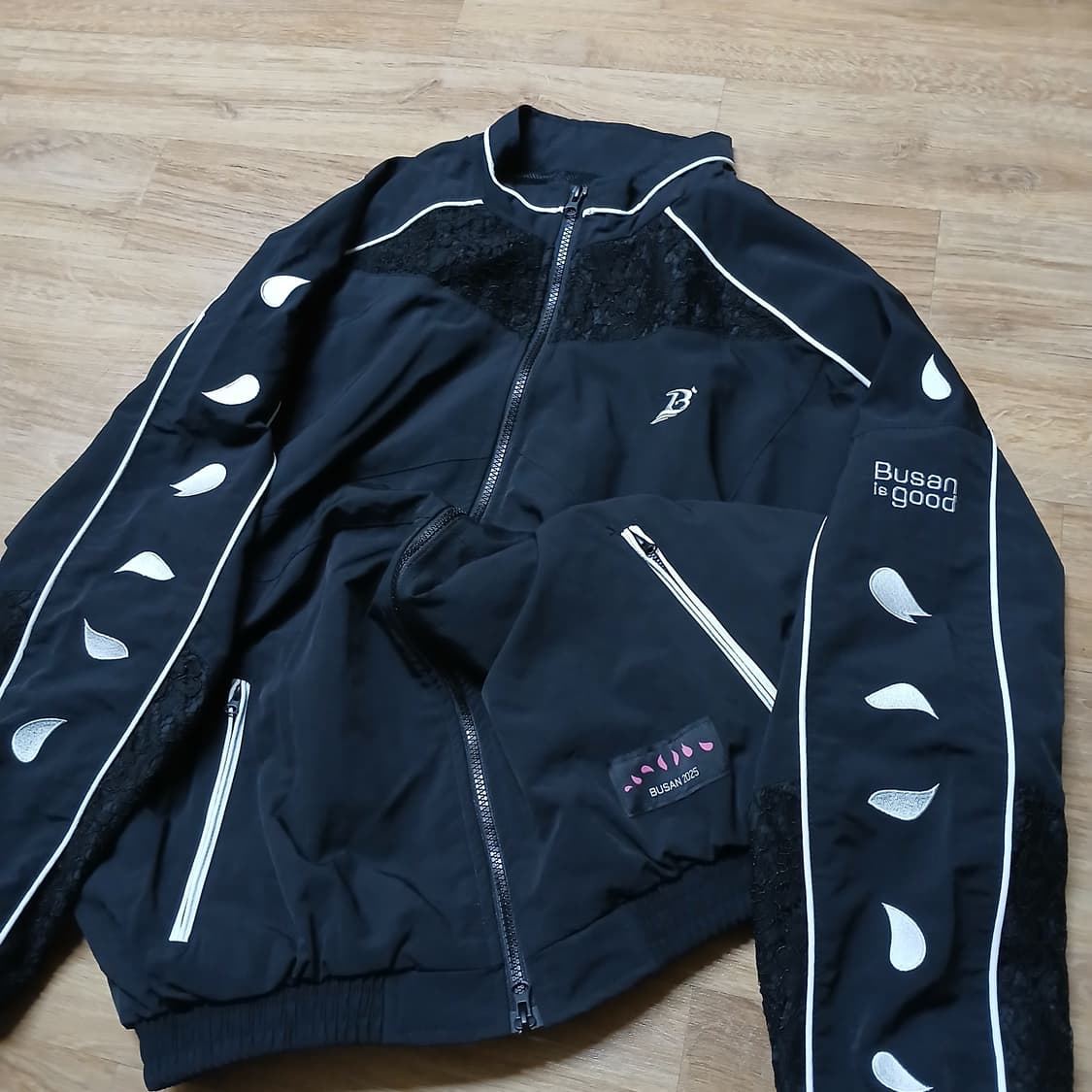 BUSAN 부산 동백꽃 부산전국체전 유니폼 우븐 바람막이 자켓 상품이미지1