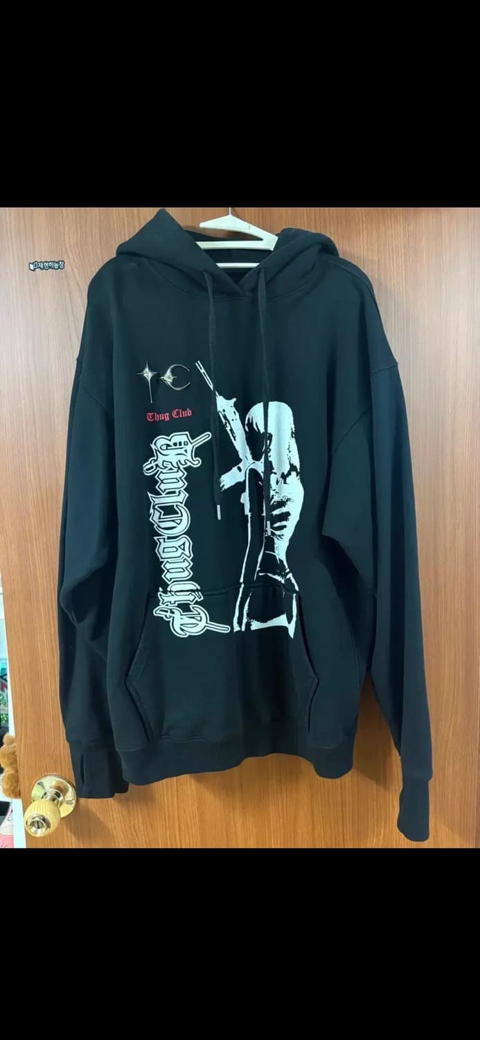 (3)Thug club 떠그클럽 뿔후드 셋업 블랙 상품이미지2