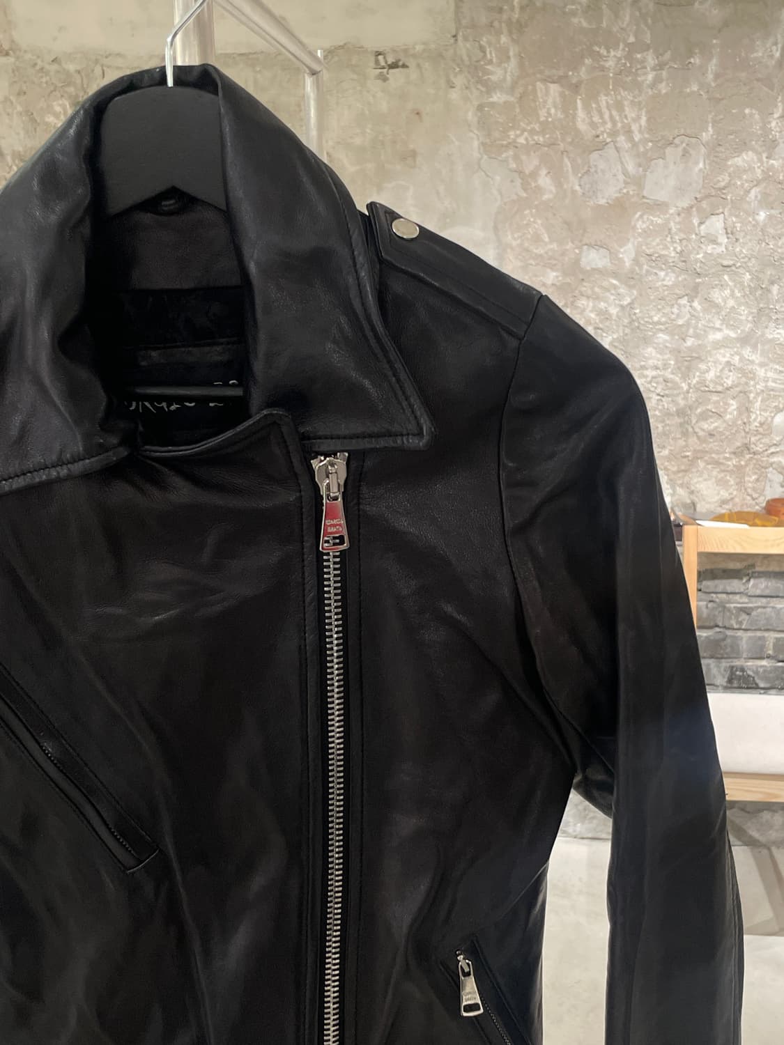 조르지오 브라토 블랙 유틸리티 쉽 레더 자켓 상품이미지3