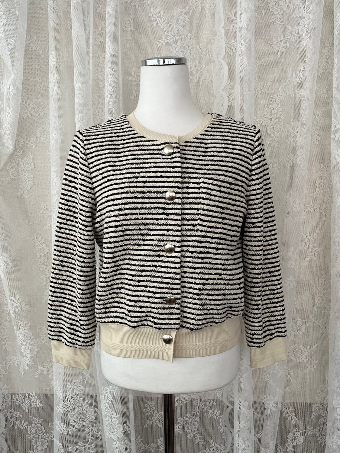 90) 시슬리 25SS 이탈리아 패브릭 니트 가디건 자켓 상품이미지1