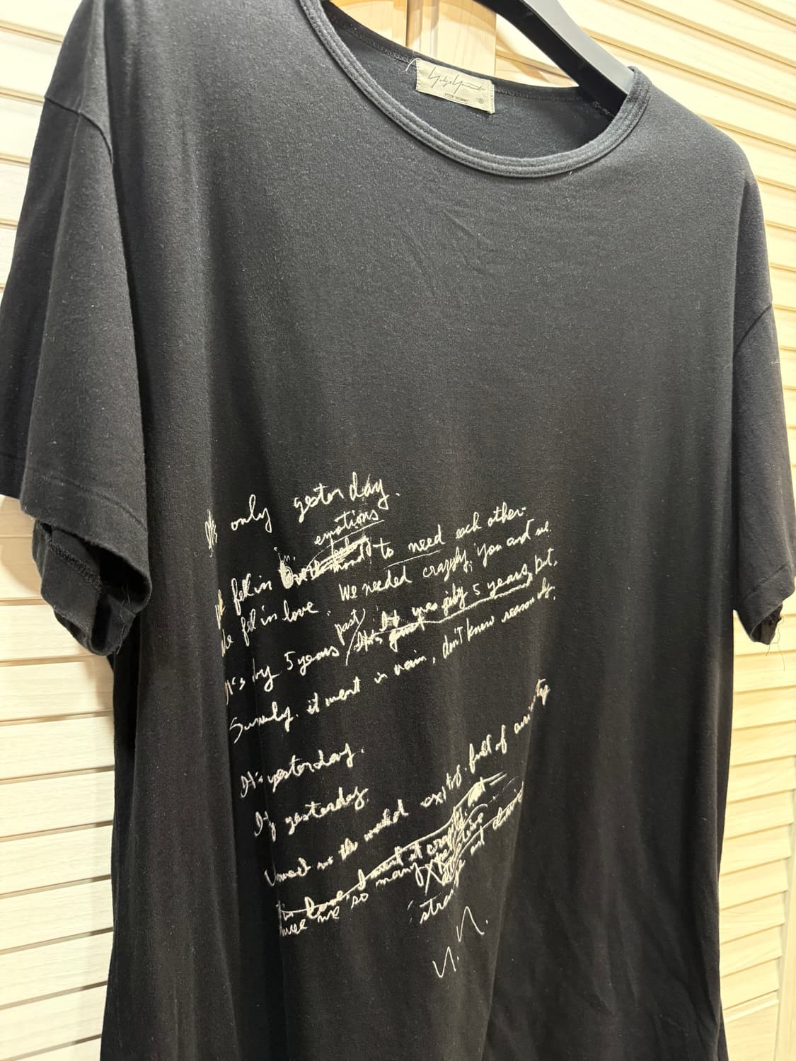 Yohji Yamamoto 요지 야마모토 레터링 T shirts 상품이미지6