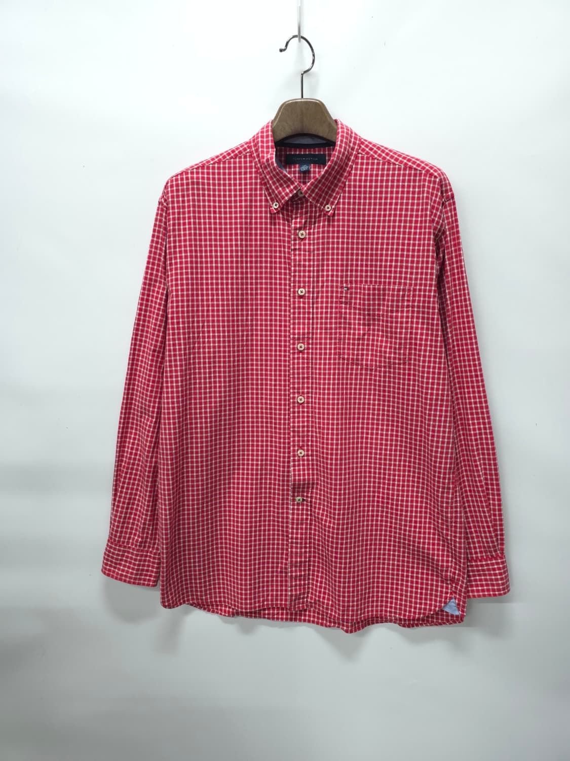 타미힐피거 클래식 레드 체크 버튼다운 셔츠(110) 상품이미지1