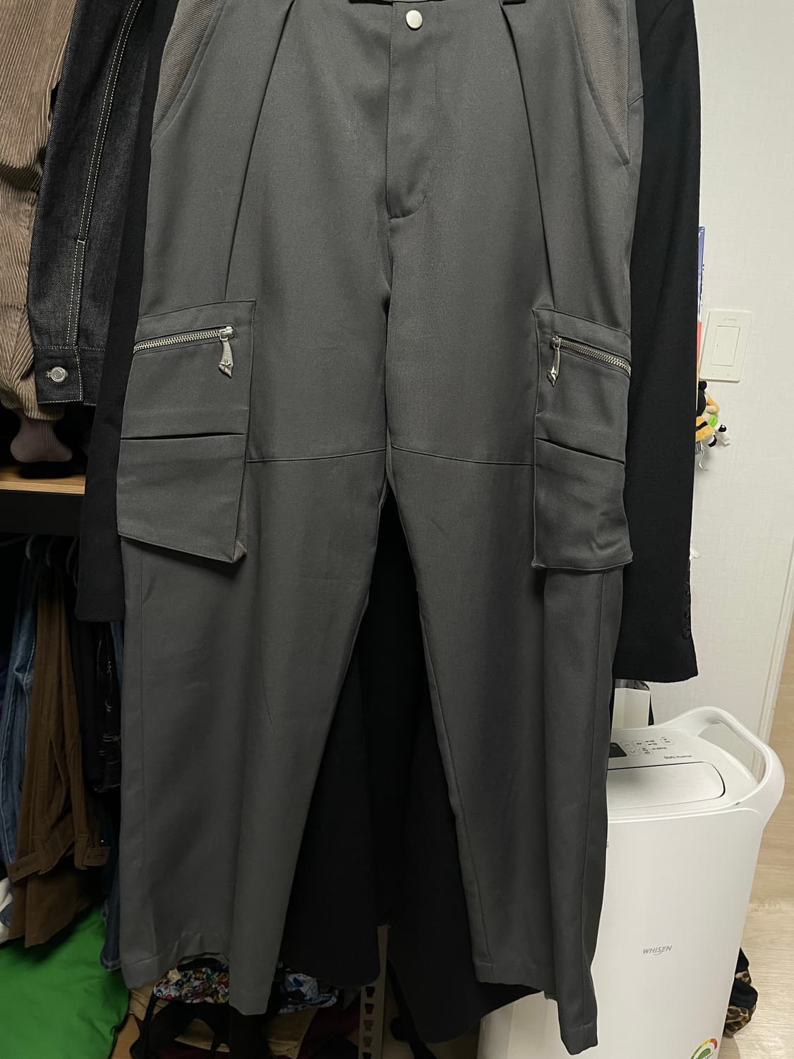 큐레이티드 퍼레이드 gray curve trouser 48 size 상품이미지1